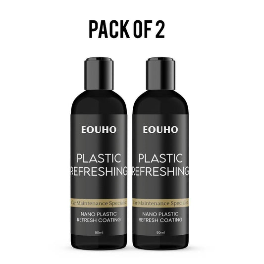 OUHOE Plastic Revitalizing Coating Agent, Nano Plastic Refreshing Coating, Plastic Parts Refurbish Agent for Car, Automotive Interior Cleaning Car Polishes(Pack Of 2)